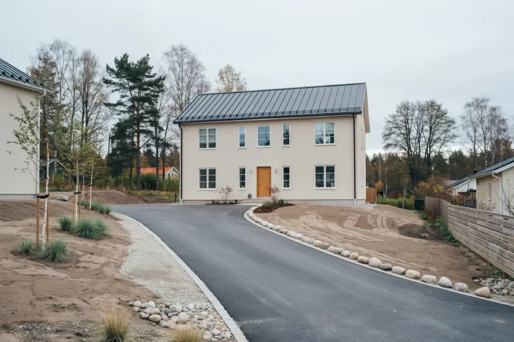 markarbeten f r ny infart och tomtjustering i s vast